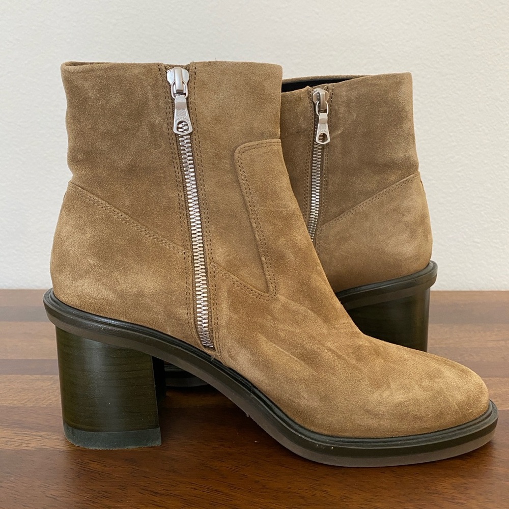 NWOT Rag & Bone Soren Bootie Olive Suede boots w dust bag US SIZE 8, EU 39 EUC